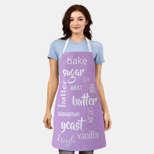 Delantal Wisteria Baking Words Apron