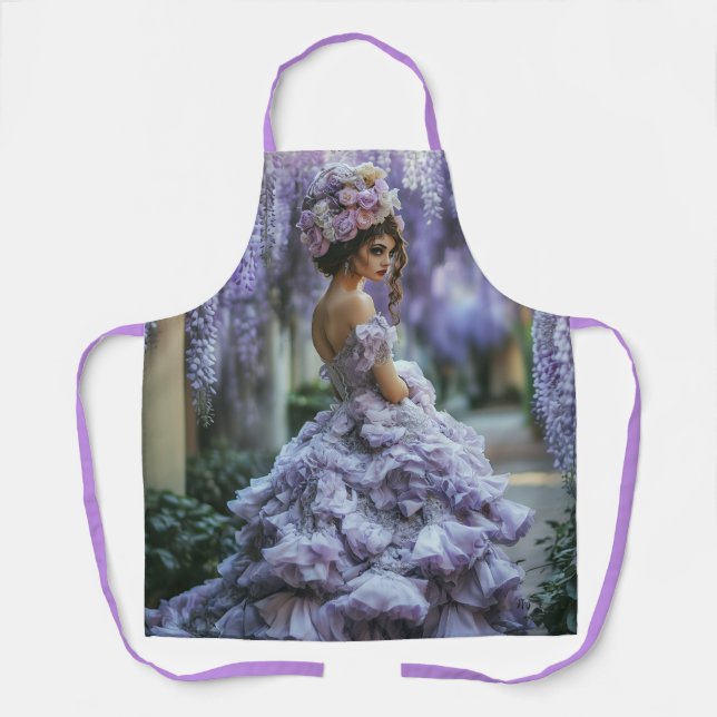 Delantal Wisteria Whimsy Victorian Lady Apron (Anverso)