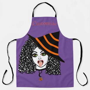 Delantal Witch Thunder_Cove con cabello rizado