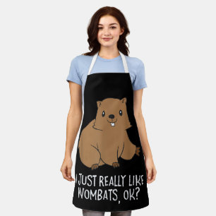 Delantal Wombats Divertidos Realmente Me Gustan Mucho Los W