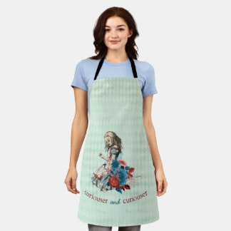 Delantal Wonderland Curiouser Vintage Storybook Alice