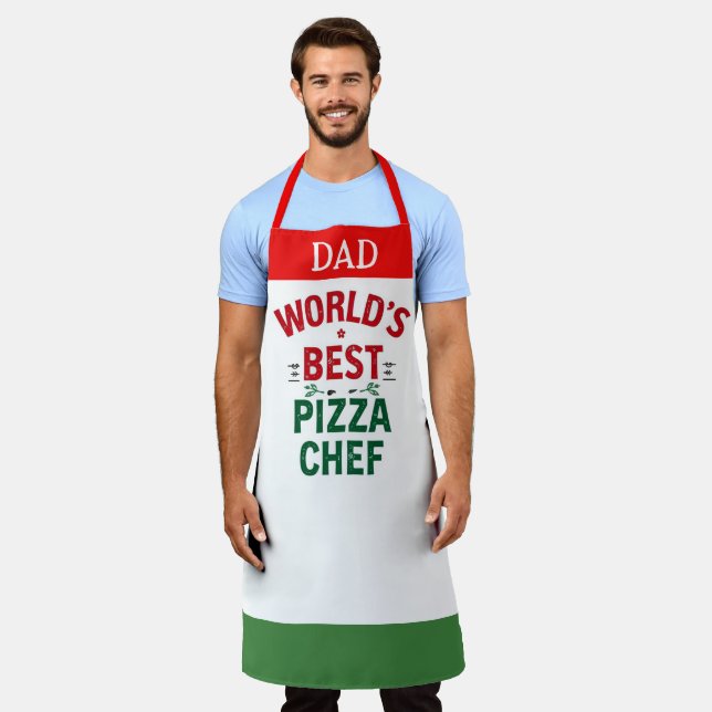Delantal World's Best Pizza Chef - personalized (Gastado)