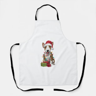 Delantal Xmas Iluminación Santa Hat Miniatura Pinscher Dog 