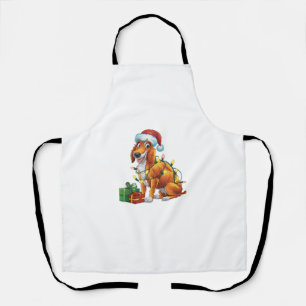 Delantal Xmas Iluminando Santa Hat Scottish Deerhound Dog C