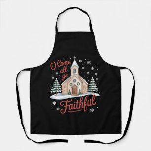 Delantal Xmas Venid Todos los Fieles Religiosos Cristianos
