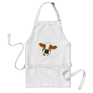 Delantal XX cara divertida de la vaca
