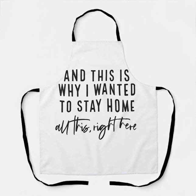 Delantal Y por eso quería quedarme en casa (Anverso)