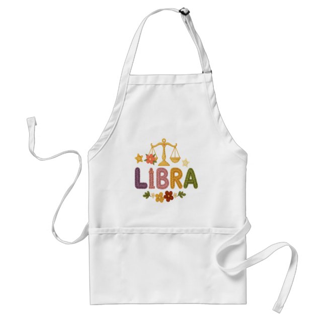 Delantal Yarn-Inspired Libra Zodiac Adult Apron (Frente)
