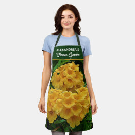 Delantal Yellow Flower Garden Tropical Floral Personaliza