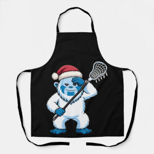 Delantal Yeti de Navidad Lacrosse Gorro de Santa Sasquatch 