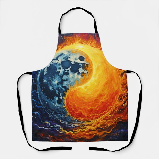 Delantal Yin Yang Art Celestial (Anverso)