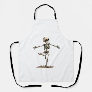 Delantal Yoga Skeleton - Divertida camiseta de fitness Hall