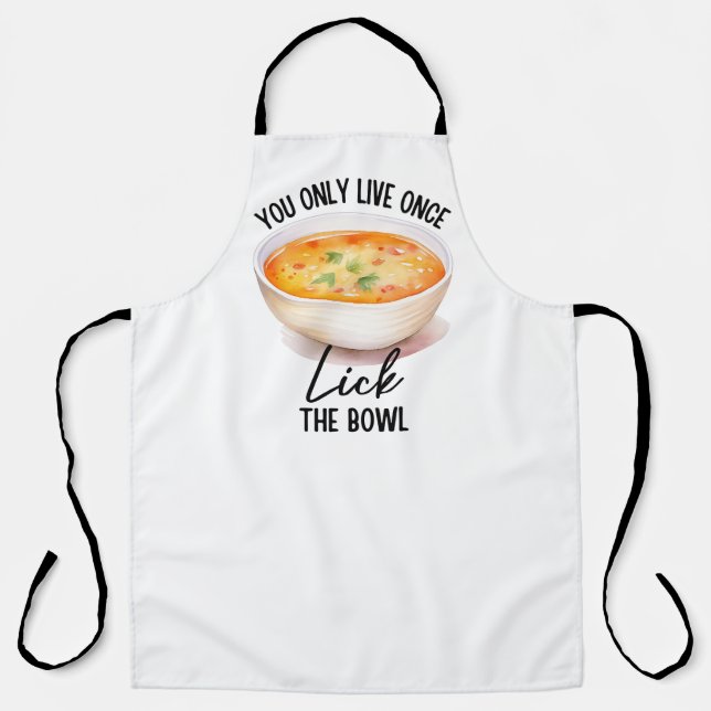 Delantal YOLO, Lick the Bowl  (Anverso)