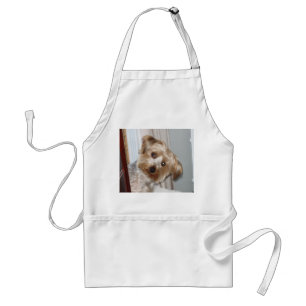 Delantal Yorkie Peeking por la esquina