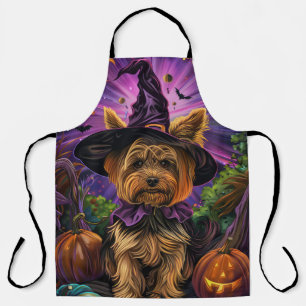 Delantal Yorkipoo de York espeluznante perro de Halloween b