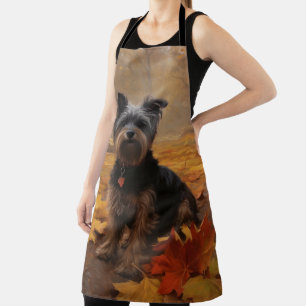 Delantal Yorkipoo en Otoño Hojas Caídas Inspiran