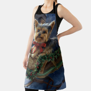 Delantal Yorkshire Terrier Temporada Navideña Festiva