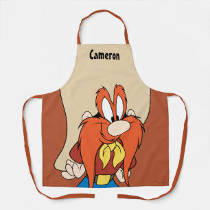 Delantal Yosemite Sam ondea en las caderas