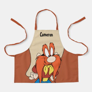 Delantal Yosemite Sam ondea en las caderas
