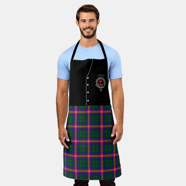 Delantal Young Clan Badge & Tartan Kilt Apron (Gastado)