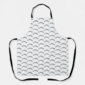 Delantal Your name Apron in Black and White