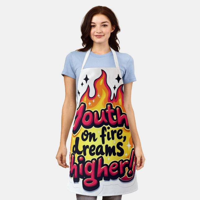 Delantal Youth motivational quote (Gastado)