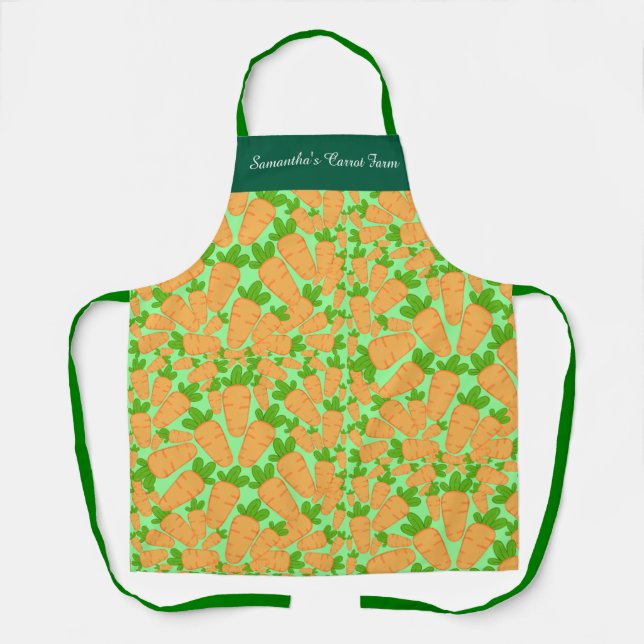 Delantal Zanahorias naranjas Y Verdes (Anverso)