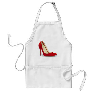 Delantal zapatos altos rojos