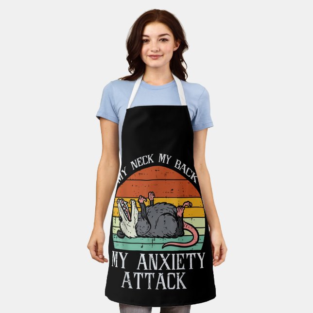 Delantal Zarigüeya Mi Cuello De Vuelta Ataque De Ansiedad C (Gastado)