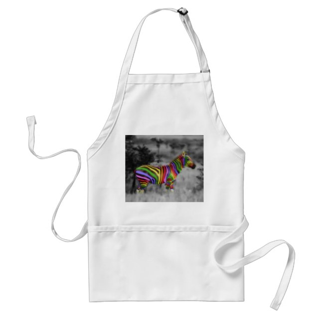 Delantal Zebra arcoiris (Frente)