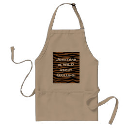 Delantal Zebra marrón Stripes Apron