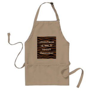Delantal Zebra marrón Stripes Apron