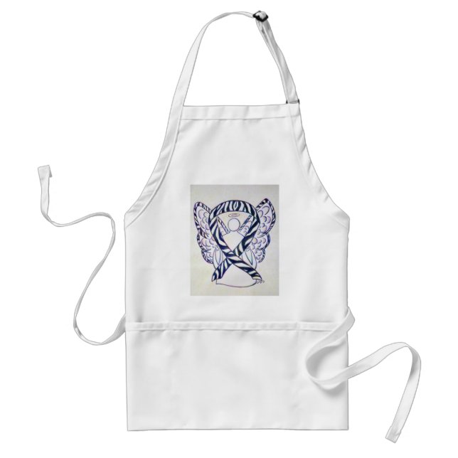 Delantal Zebra Stripe Awareness Ribbon Angel Art Apron (Frente)