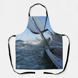 Delantal Zeilboot met lege horizon voor avontuur.