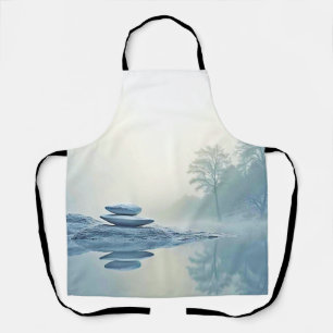 Delantal Zen de invierno: equilibrio de lago de niebla