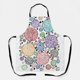 Delantal Zentangle circles pattern