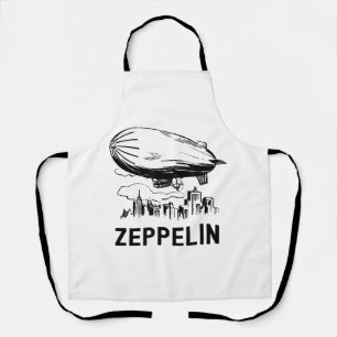 Delantal Zepelín Retro Vintage - Boceto de Dirigible