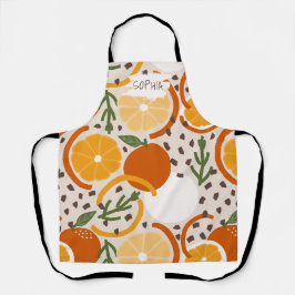 Delantal Zesty Citrus Geometric Confetti Chef Retro Kitchen
