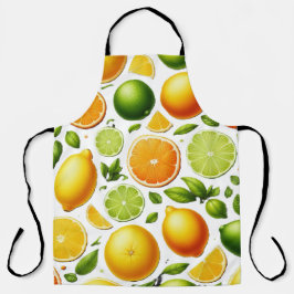 Delantal Zesty Citrus Harvest Apron – Orange & Lime Design