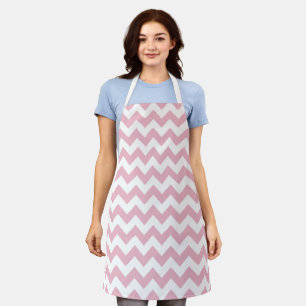 Delantal Zigzag rosa, Chevron rosado, patrón geométrico
