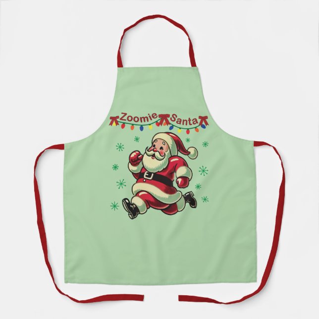 Delantal Zoomie Santa Navidad (Anverso)