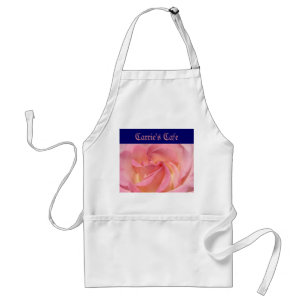 Delantales de Diseñador Agrega Tu Nombre Cafe Rosa