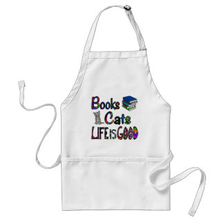 Delantales Libros Gatos La vida es buena