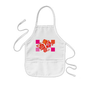 Delantales para niños de Hibisco en Cuadros