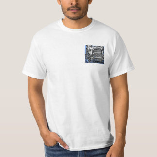 delante 32ford, detrás camiseta blanca flathead