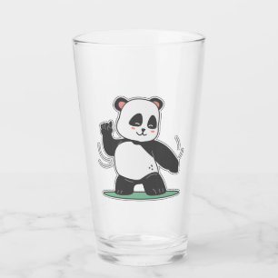 Delante del panda bailarín