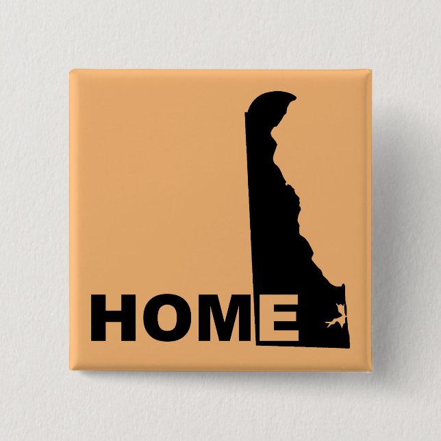 Delaware Hogar Lejos Del Botón De Estado Insignia  (Anverso)