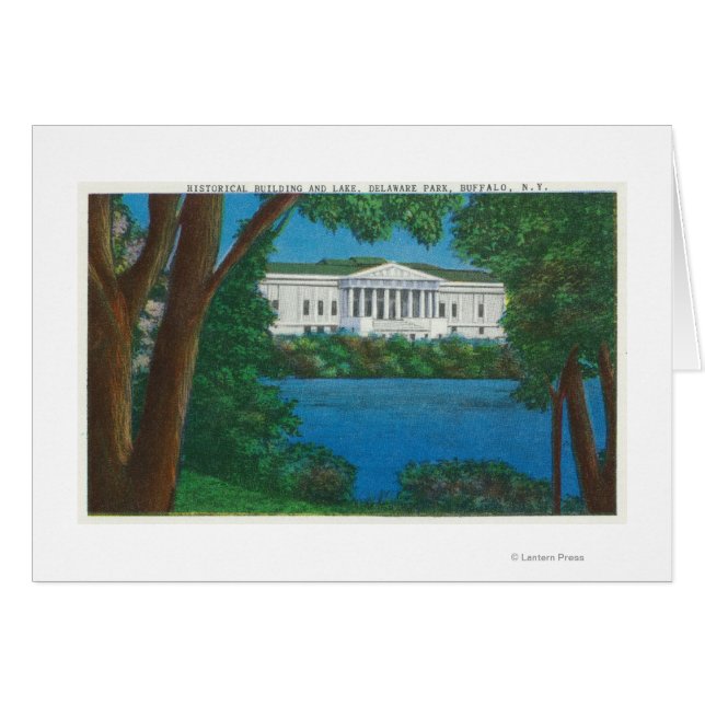 Delaware Park Historical Bldg and Lake View (Anverso (Horizontal))