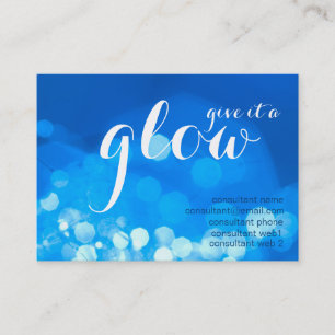 Déle un resplandor mini tarjeta de visita facial