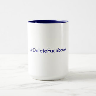 #DeleteFacebook 15 onzas. Taza (azules marinos y